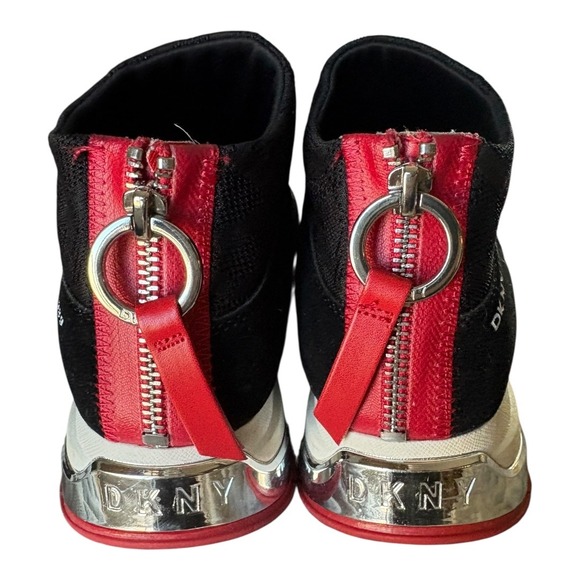 DKNY Mylo Sneakers Back Zip w Logo and Logo Knit sz‎ 7 - Picture 7 of 9